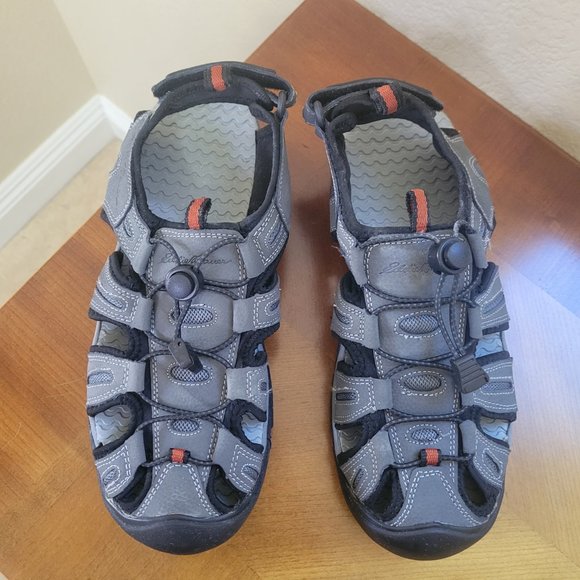 Men's Eddie Bauer Tommy Slip-On Grey Bump Toe Sandals - Picture 3 of 15